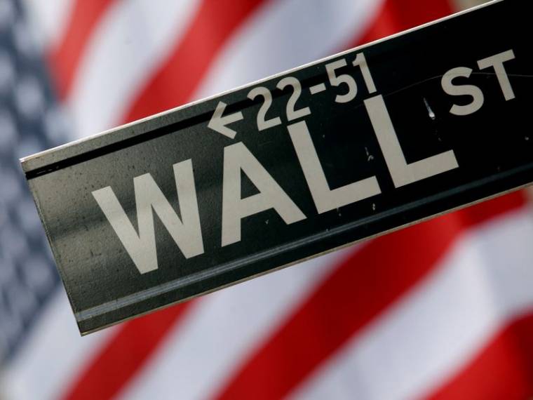 Vue devant la Bourse de New York à Wall Street